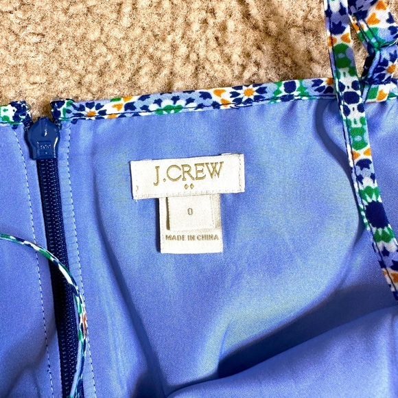 J. Crew Stain Glass Patter Mini Dress Size 0 - Picture 4 of 10